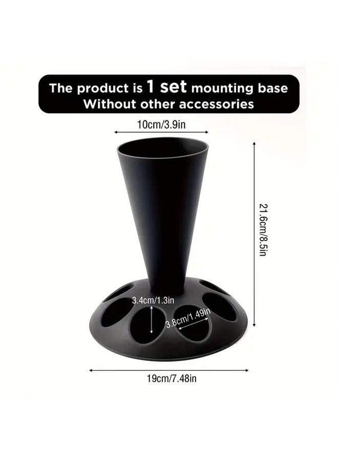 Durable Black Cake Stand Set With Blue Piping Tips Food Safe Plastic Baking Organizer - Image 3